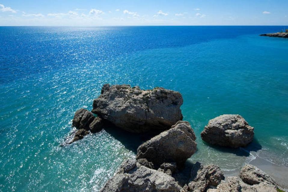 Precioso apartamento 1 dormitorio con vistas mar frontal Torrox Exterior foto